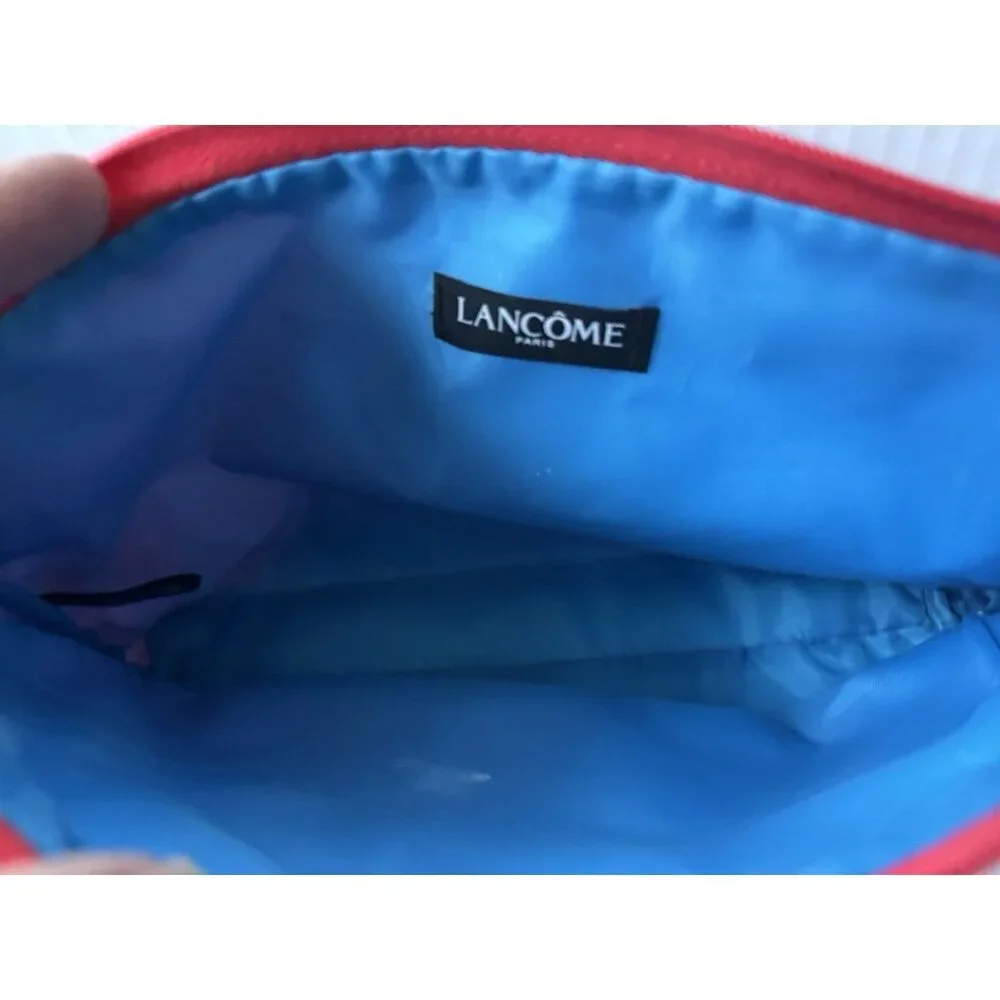 New LANCOME Paris je t'aime! RED Travel Cosmetic Makeup Bag‎ Case Toiletry Vacay